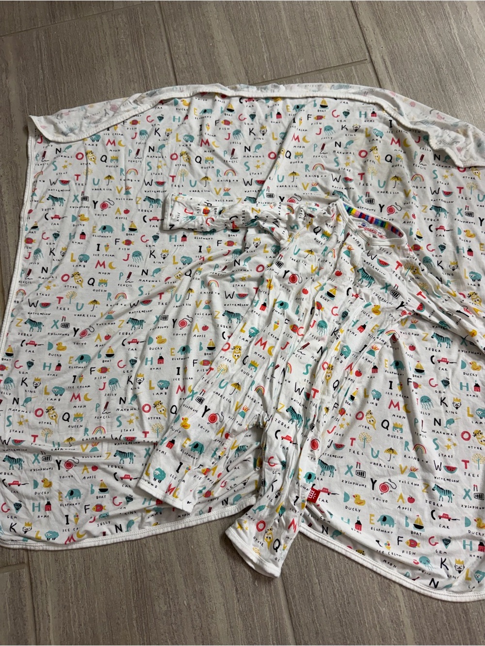 Magnetic Me bamboo matching sleeper and swaddle blanket
